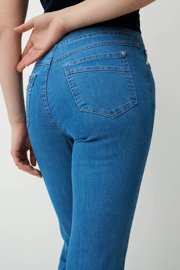 Anna Montana Γυναικείο Παντελόνι Τζιν 7/8 Με Ελαστική Μέση φωτογραφία