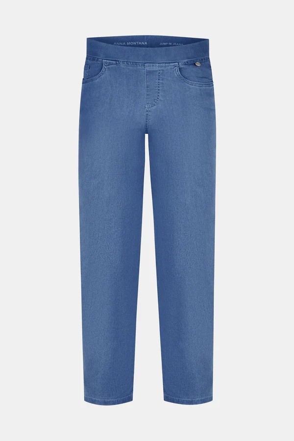 Anna Montana Γυναικείο Παντελόνι Τζιν 7/8 Με Ελαστική Μέση φωτογραφία