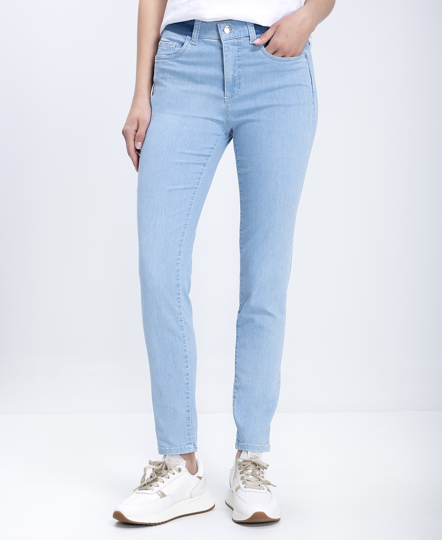 Γυναικείο Denim Παντελόνι Με Λάστιχο Στη Μέση Slim Fit φωτογραφία