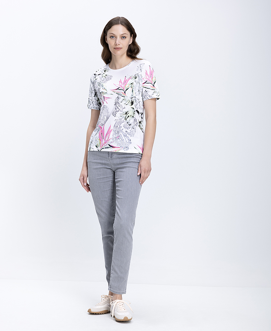 Donna Vita Γυναικείο Denim Παντελόνι Με Λάστιχο Στη Μέση Slim Fit
