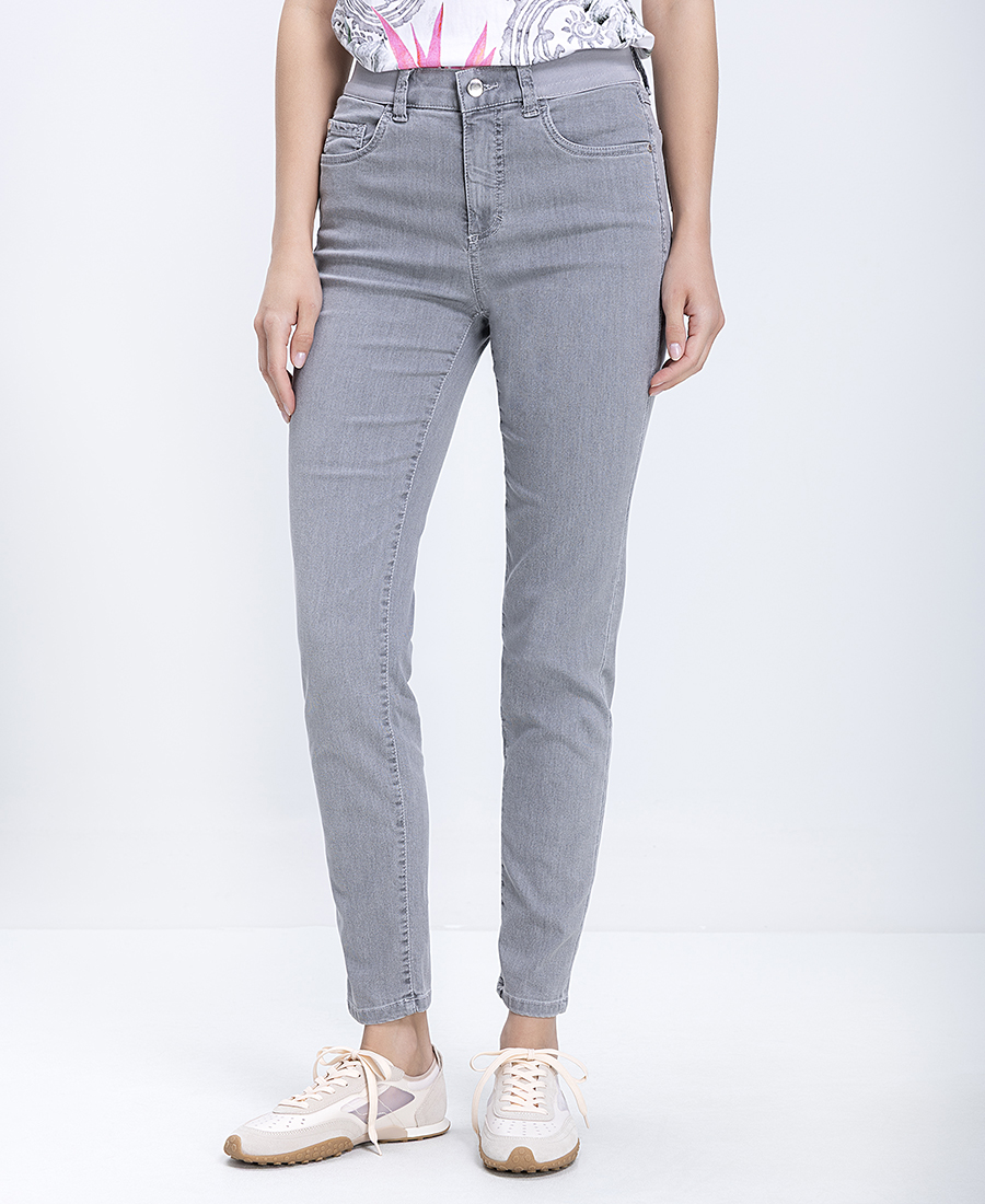 Γυναικείο Denim Παντελόνι Με Λάστιχο Στη Μέση Slim Fit φωτογραφία