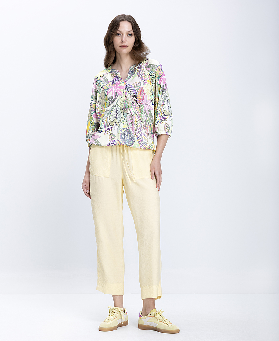 Γυναικείο Παντελόνι Relaxed Fit Με Satin Υφή