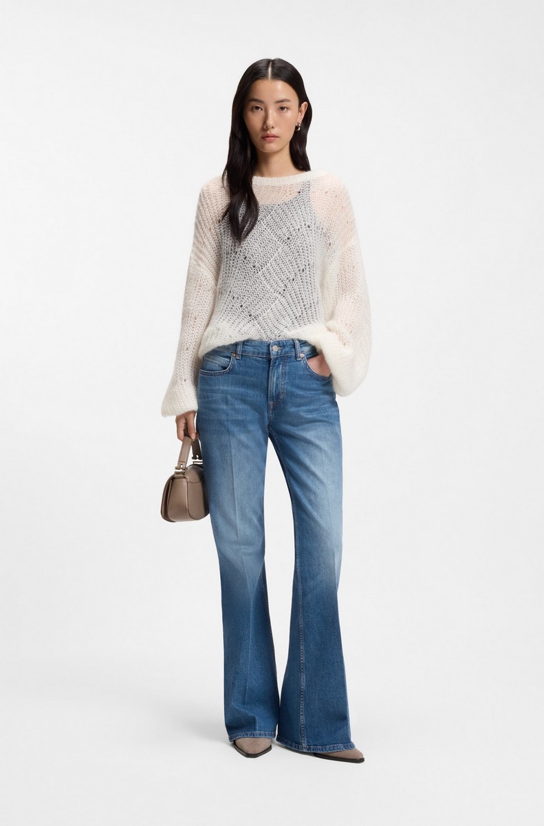 Boss Boss Γυναικείο Τζιν Flare Fit Bootcut Cropped