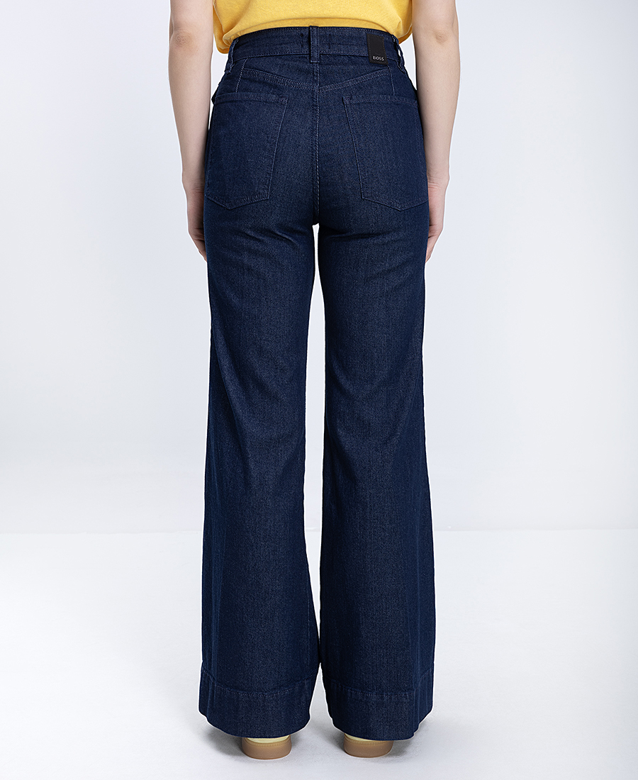 Boss Γυναικείο Παντελόνι Denim Wide Leg High Rise Fit φωτογραφία