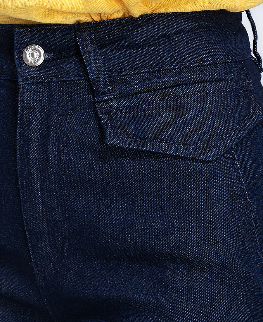 Boss Γυναικείο Παντελόνι Denim Wide Leg High Rise Fit φωτογραφία