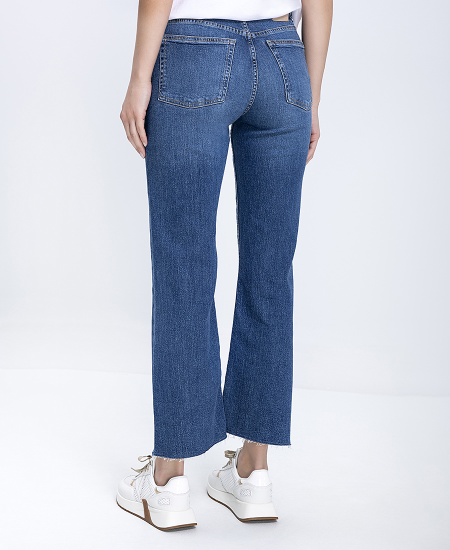 Boss Γυναικείο Denim Παντελόνι Flared Fit Με Raw Hem φωτογραφία