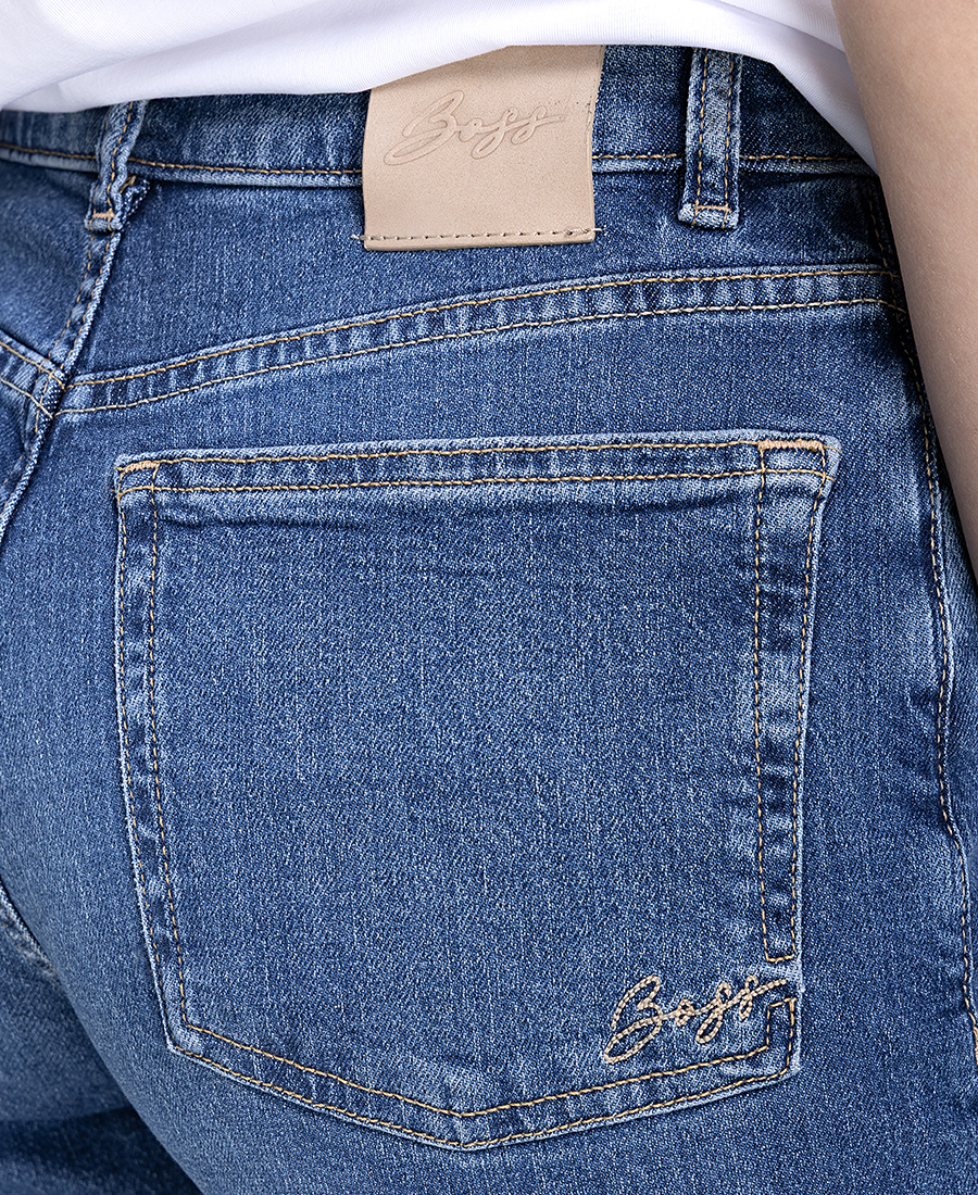 Boss Γυναικείο Denim Παντελόνι Flared Fit Με Raw Hem φωτογραφία