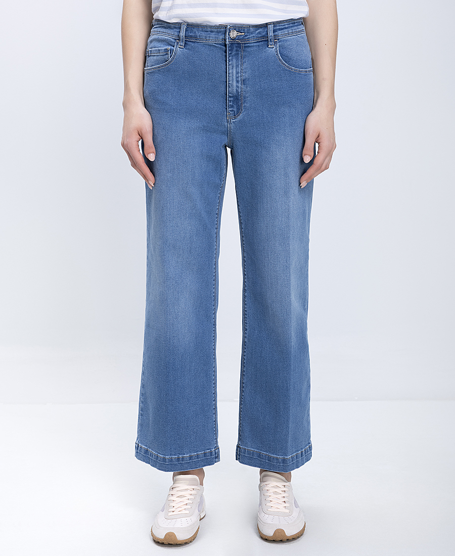 Diana D Diana D Γυναικείο Παντελόνι Denim Straight Leg High Rise Fit