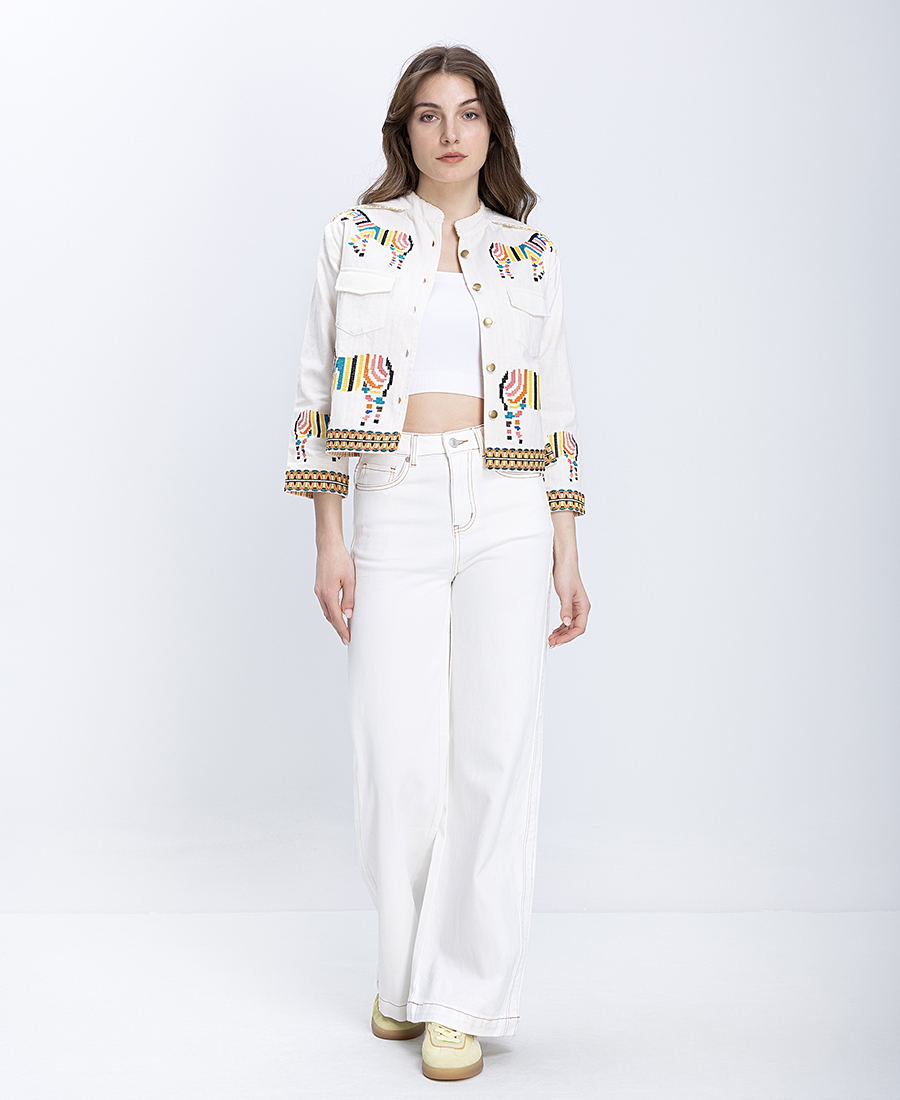 EsQualo Γυναικείο Παντελόνι Wide Leg High Rise Fit φωτογραφία