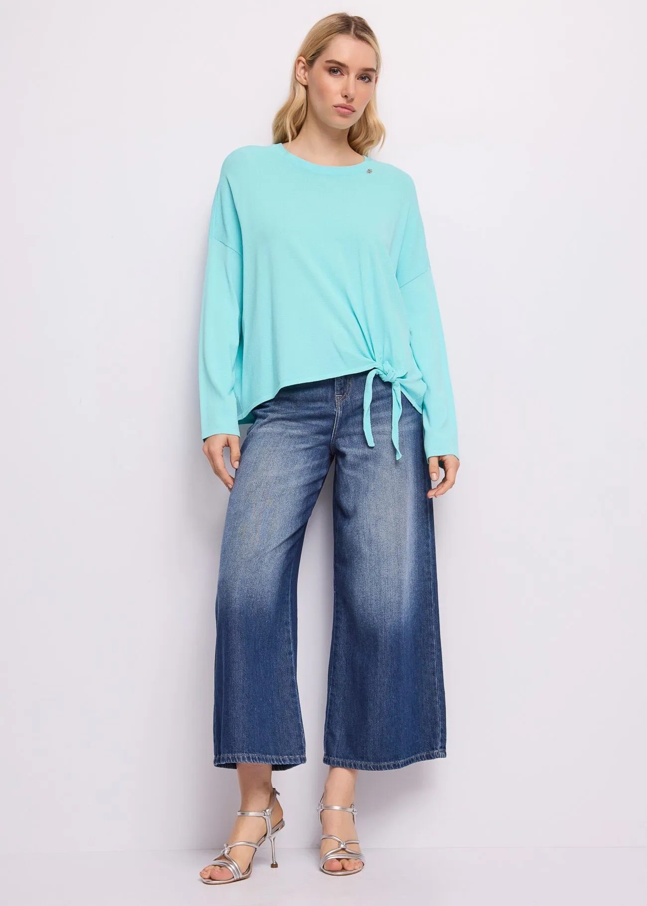 Gaudi Γυναικείο Παντελόνι Τζιν Ψηλόμεσο Wide Leg φωτογραφία