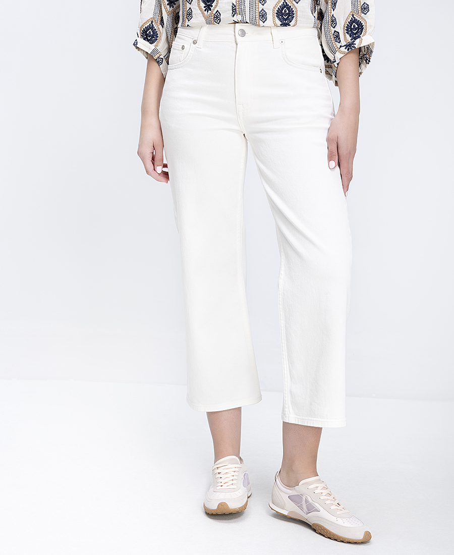 Gant Γυναικείο Παντελόνι Cropped Με Πέντε Τσέπες Και Ίσια Γραμμή