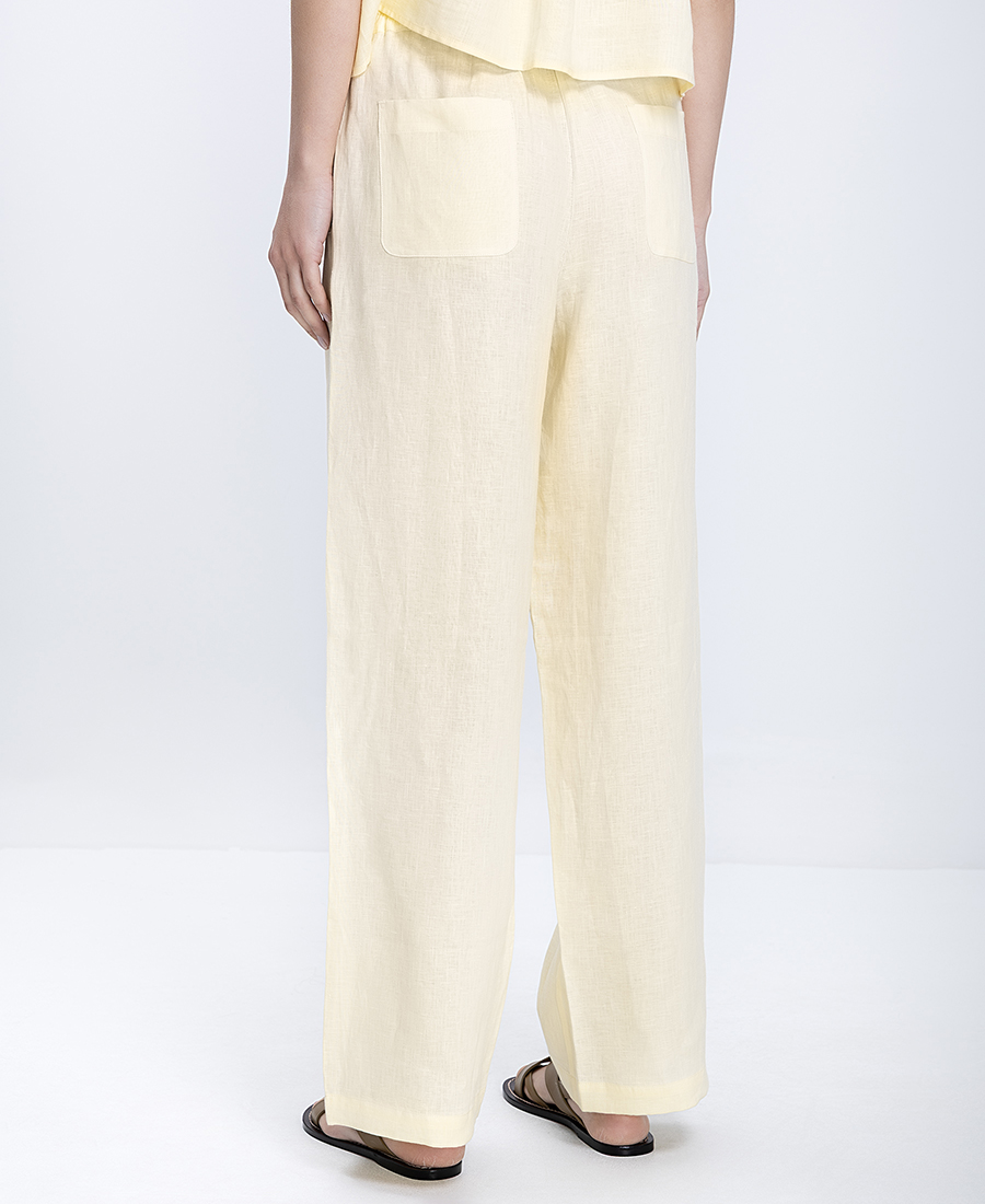 Γυναικείο Παντελόνι Λινό Wide Leg Με Patch Τσέπες φωτογραφία