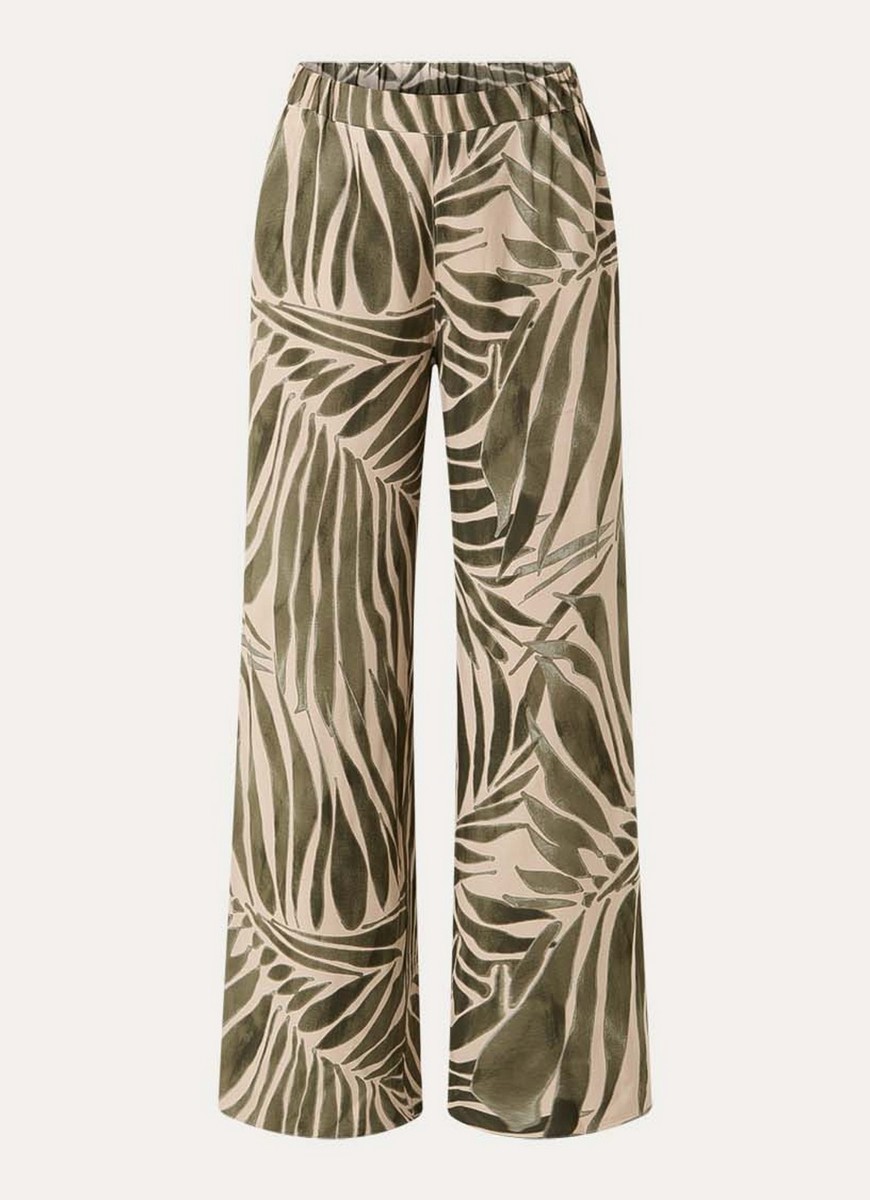 Penny Black Γυναικείο Παντελόνι Wide Fit Με Σατινέ Υφή Και Print φωτογραφία