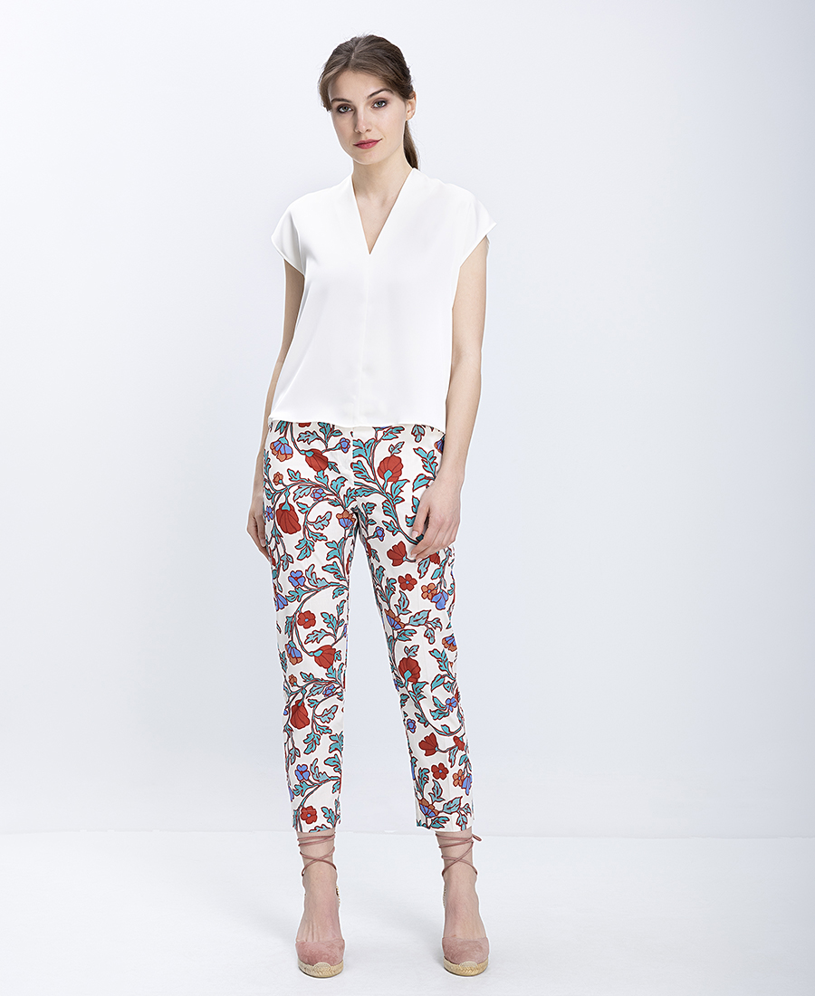 Penny Black Γυναικείο Παντελόνι Με Floral Print Slim Fit φωτογραφία