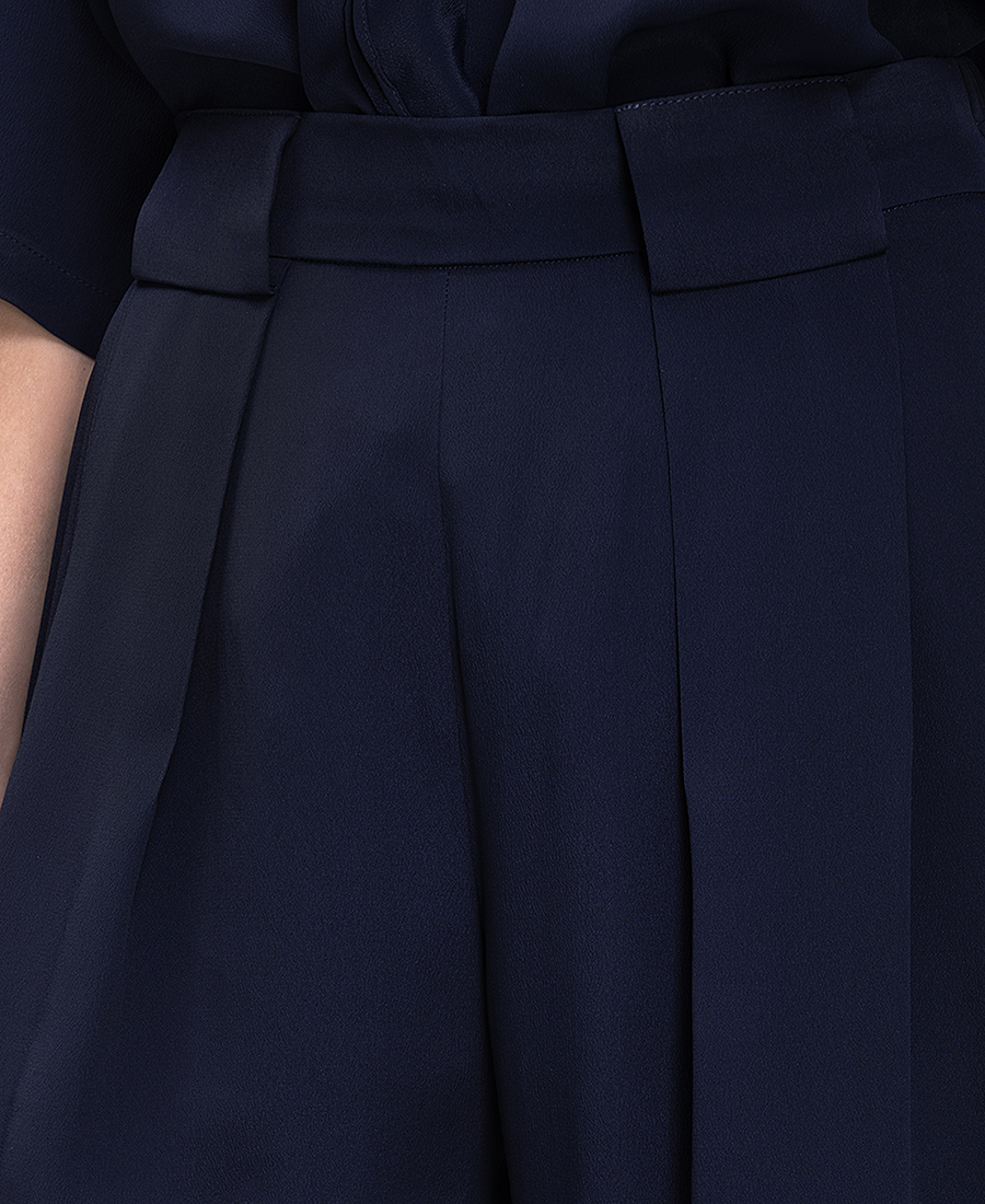 Momoni Γυναικείο Παντελόνι Wide Leg Με Πιέτες Και Ψηλόμεση Γραμμή φωτογραφία