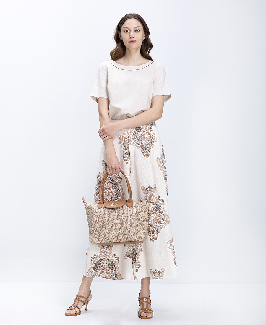 The Abito The Abito Γυναικείο Παντελόνι Wide Leg Με Paisley Print