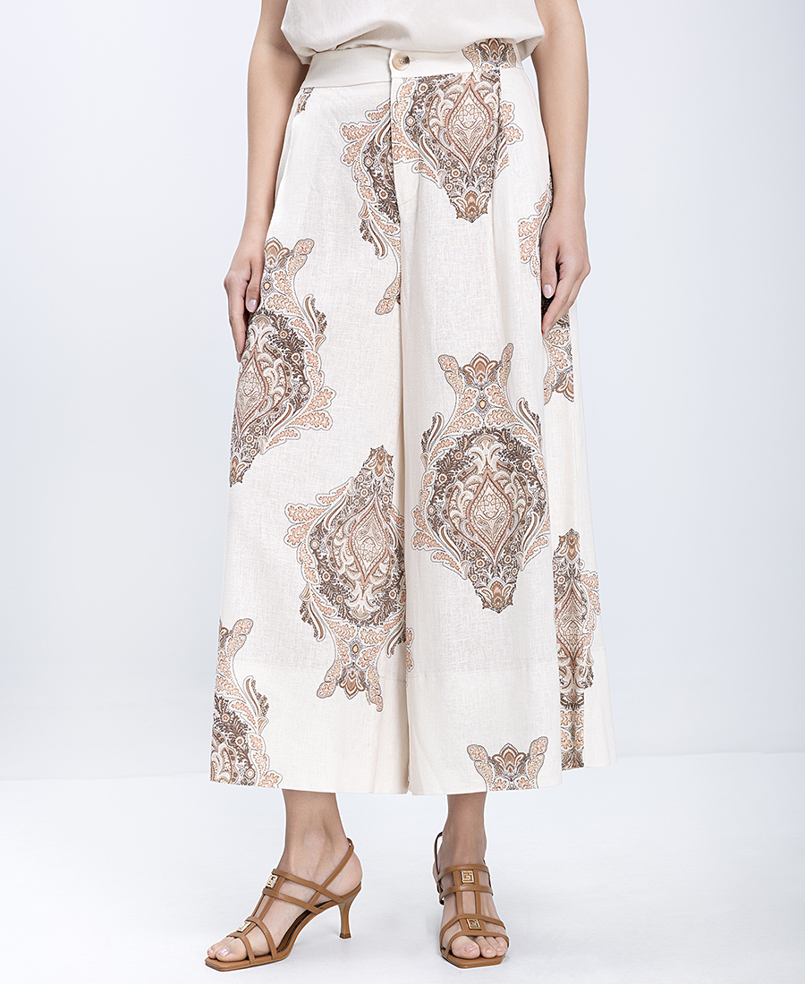 The Abito Γυναικείο Παντελόνι Wide Leg Με Paisley Print φωτογραφία