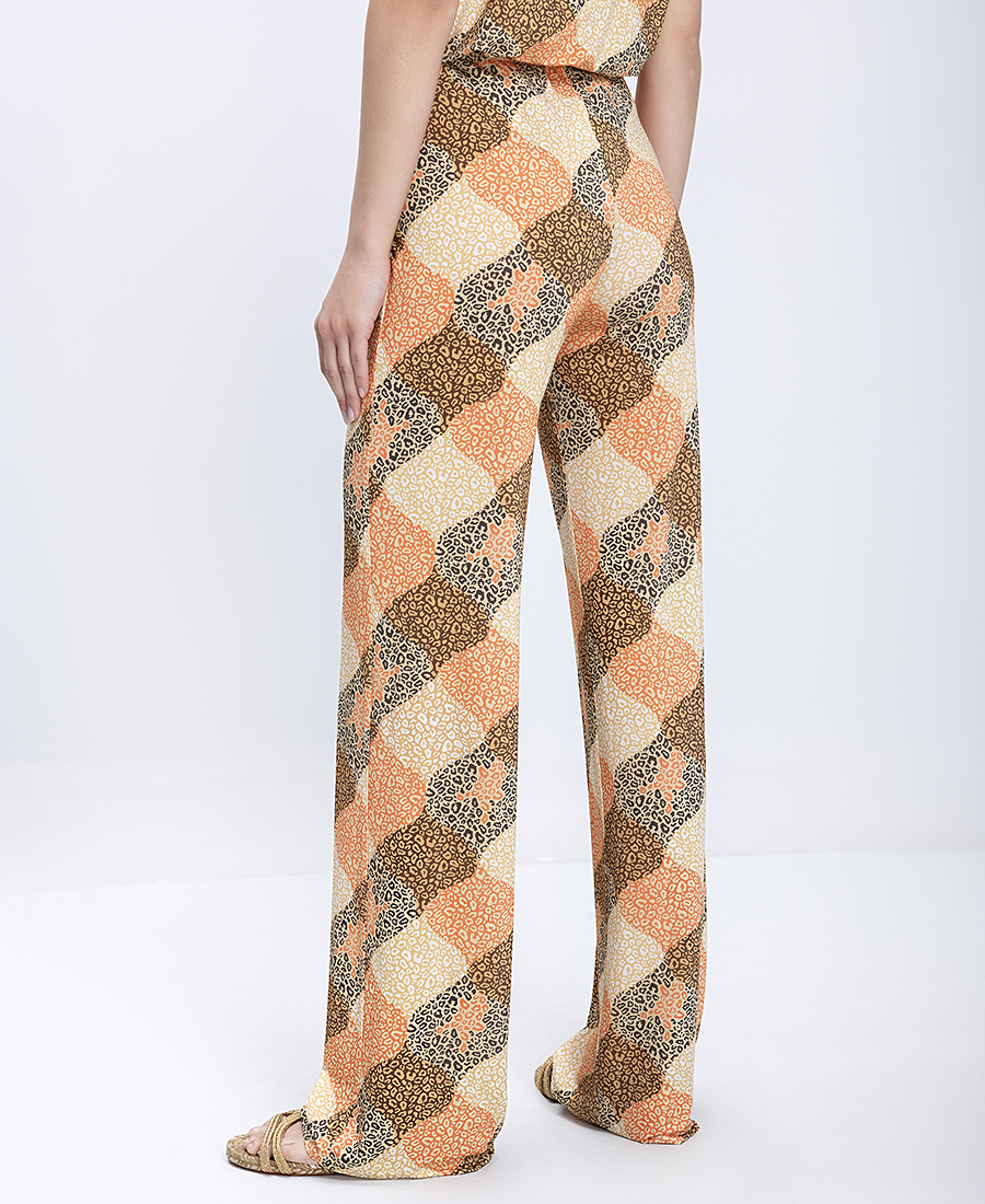 The Abito Γυναικεία Παντελόνα Wide Leg Με Animal Print φωτογραφία