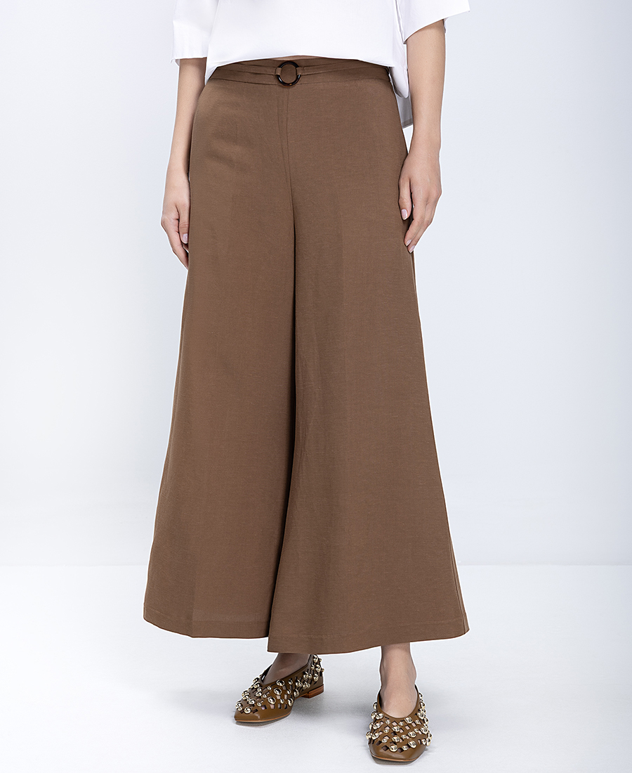 The Abito Γυναικείο Παντελόνα Wide Leg Fit Με Fluid Υφή φωτογραφία