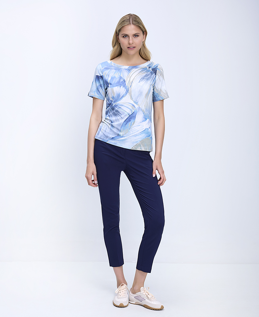 Laura Donini Γυναικείο Παντελόνι Cropped Slim Fit