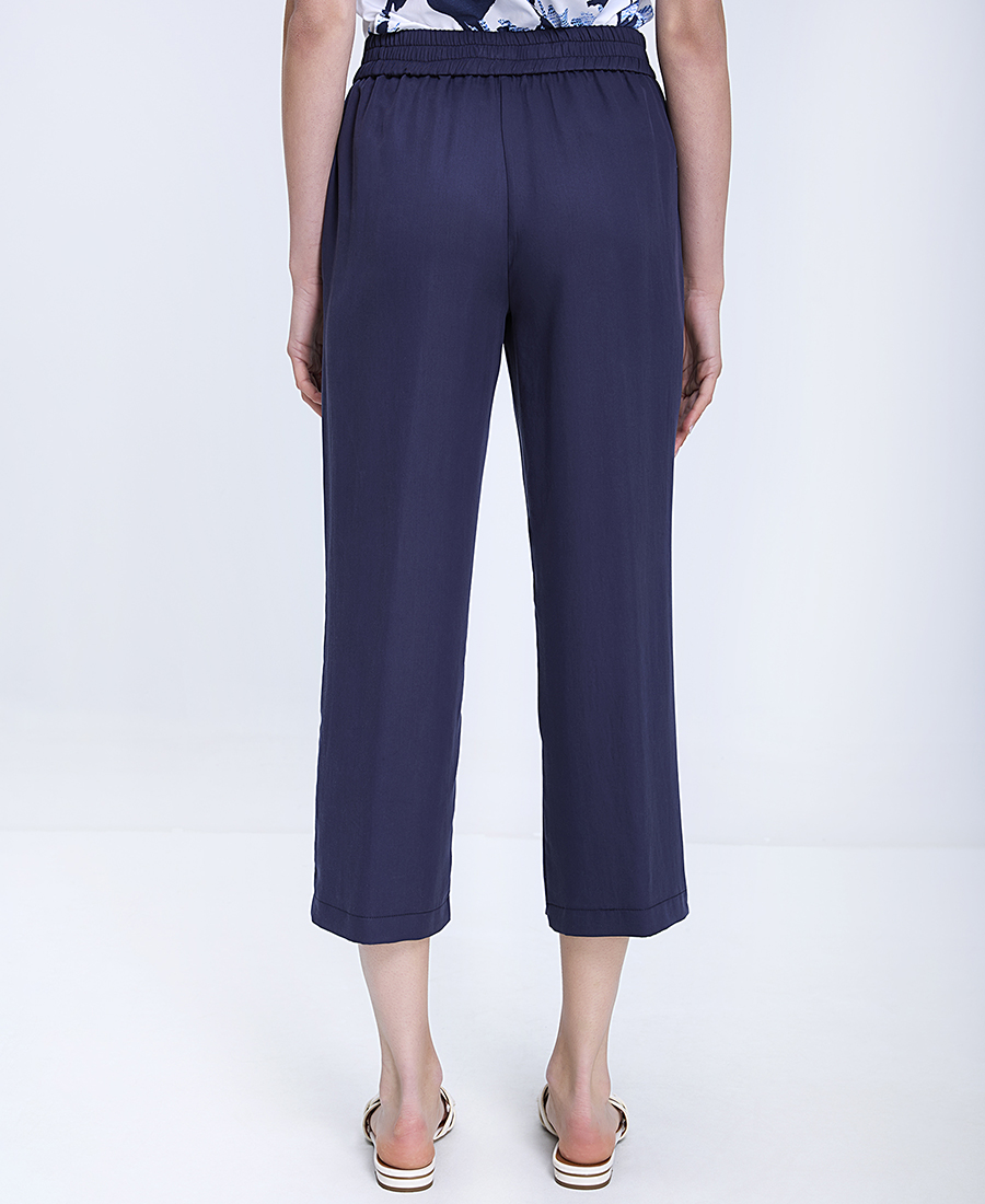 Γυναικείο Παντελόνι Cropped Με Λάστιχο Στη Μέση Relaxed Fit φωτογραφία