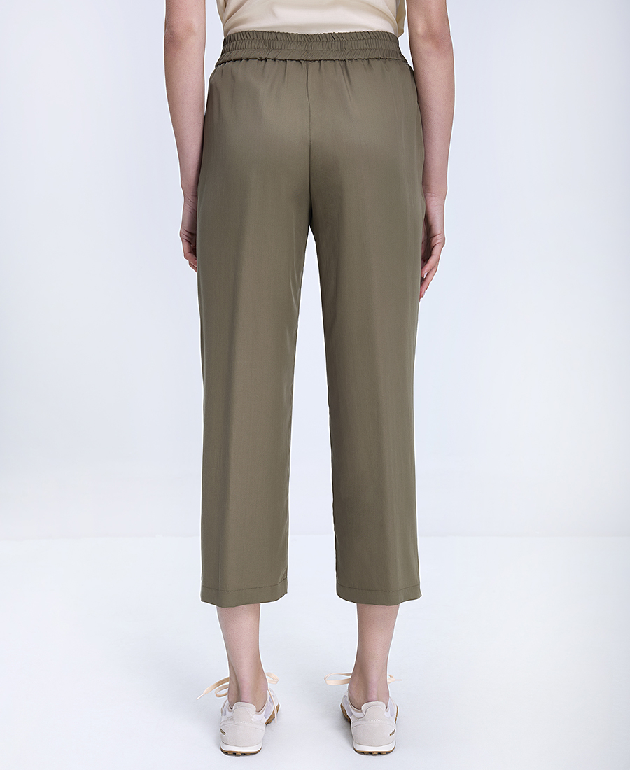 Γυναικείο Παντελόνι Cropped Με Λάστιχο Στη Μέση Relaxed Fit φωτογραφία