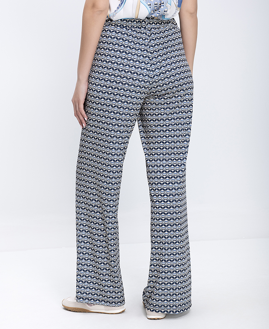 Γυναικείο Παντελόνι Wide Leg Με Print φωτογραφία