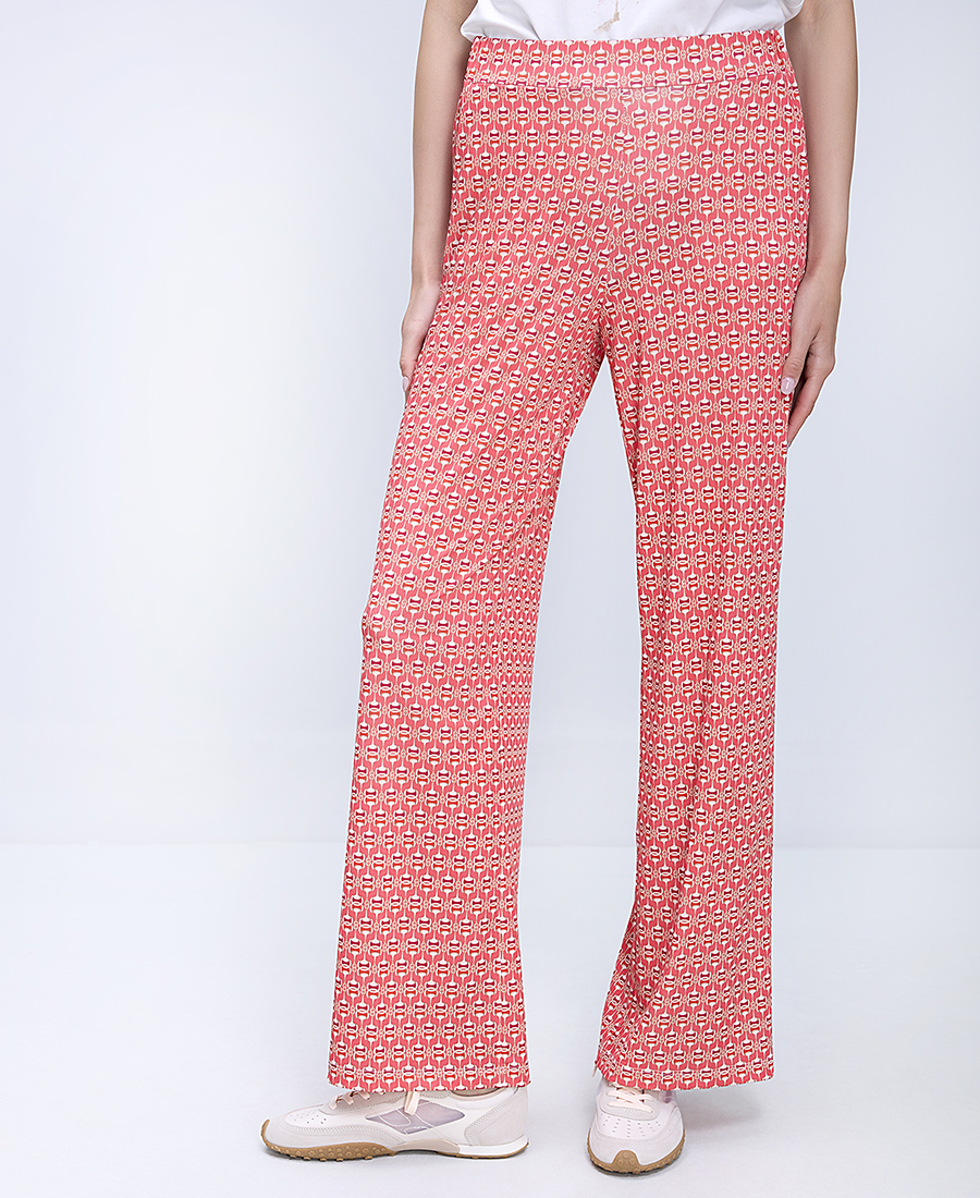 Γυναικείο Παντελόνι Wide Leg Με Print φωτογραφία
