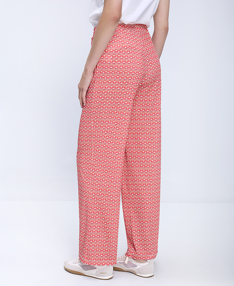 Γυναικείο Παντελόνι Wide Leg Με Print φωτογραφία
