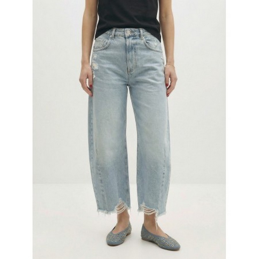 Berenice Γυναικείο Denim Balloon Ψηλόμεσο φωτογραφία