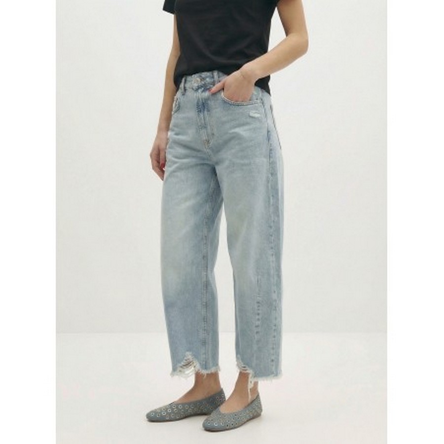Berenice Γυναικείο Denim Balloon Ψηλόμεσο φωτογραφία