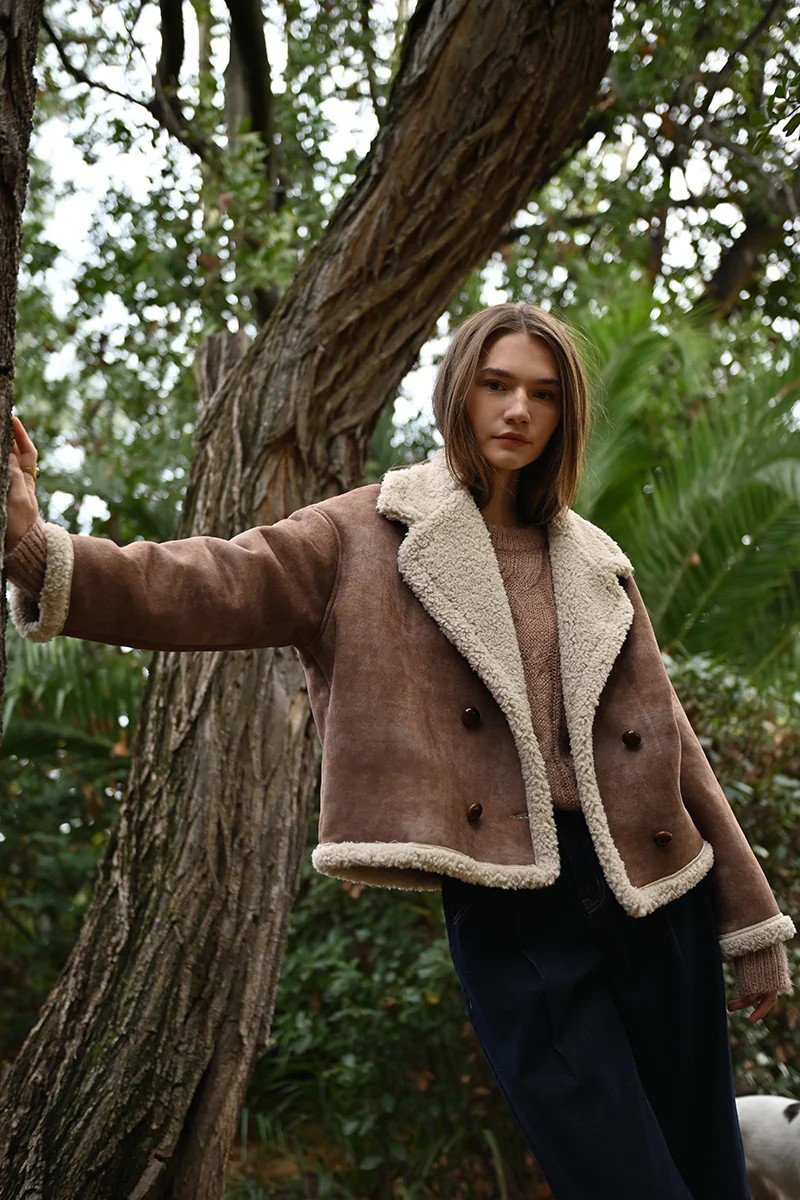 Molly Bracken Γυναικείο Μπουφάν Εφέ Shearling φωτογραφία