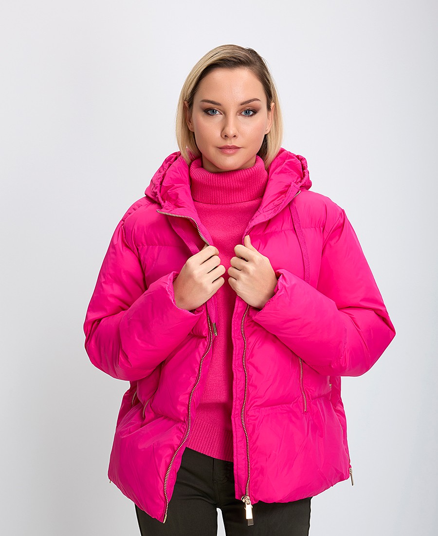 Clarina Γυναικείο Μπουφάν Regular Fit με Κουκούλα