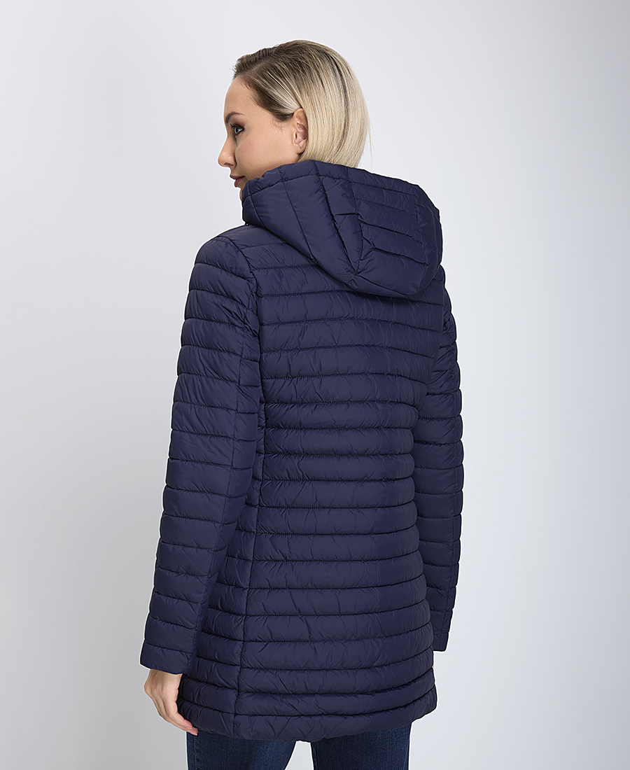 Clarina Γυναικείο Μπουφάν Regular Fit Αποσπώμενη Κουκούλα και Τσέπες Με Φερμουάρ - 3