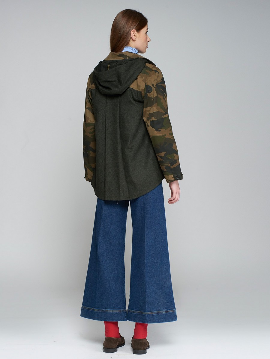 Vilagallo Γυναικείο Μπουφάν Camouflage Loose Fit σε Εμπριμέ φωτογραφία