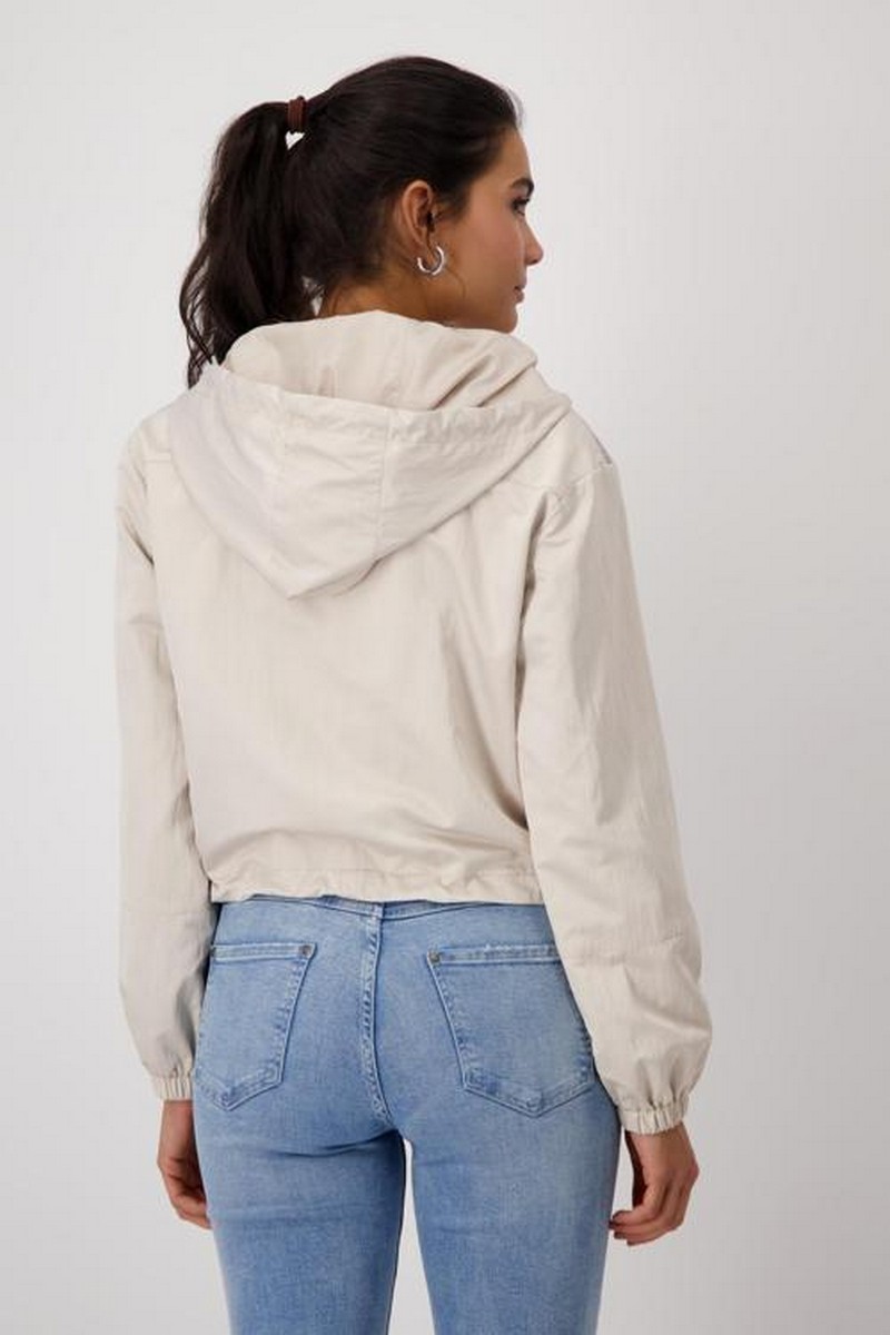 Monari Γυναικείο Μπουφάν Regular Fit Με Κουκούλα Μπεζ φωτογραφία