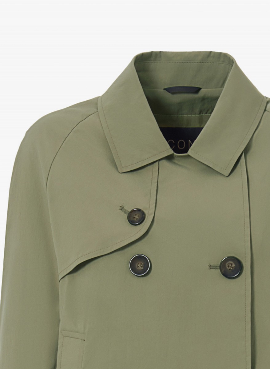 Cinzia Rocca Γυναικείο Μπουφάν Διπλόπετο σε Τεχνικό Ύφασμα σε Χακί φωτογραφία