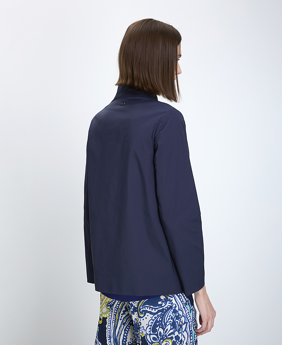 Cinzia Rocca Γυναικείο Μπουφάν Regular Fit Με Όρθιο Γιακά Μπλε φωτογραφία