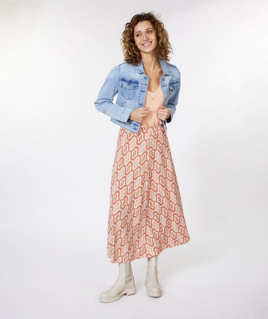 EsQualo Γυναικείο Τζιν Μπουφάν Κοντό Regular Fit Denim φωτογραφία