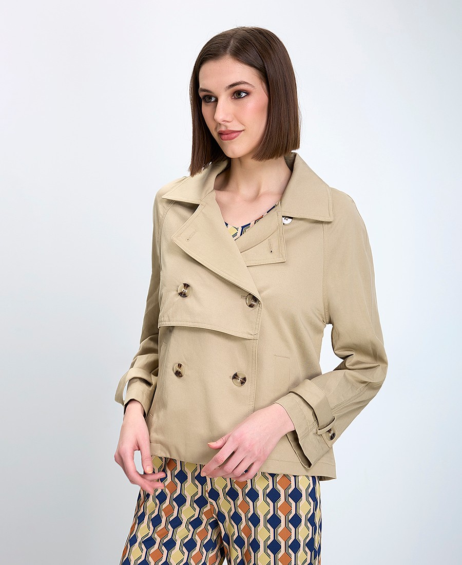 The Fashion People The Fashion People Γυναικείο Κοντό Trench Regular Fit Tencel Μπεζ