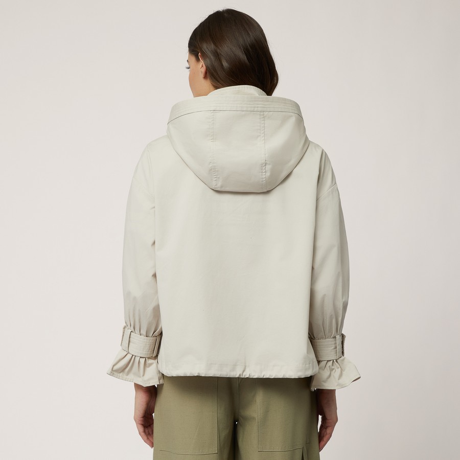 Harmont & Blaine Γυναικείο Ανοιξιάτικο Jacket με Φουσκωτά Μανίκια Comfort Fit σε Ιβουάρ φωτογραφία