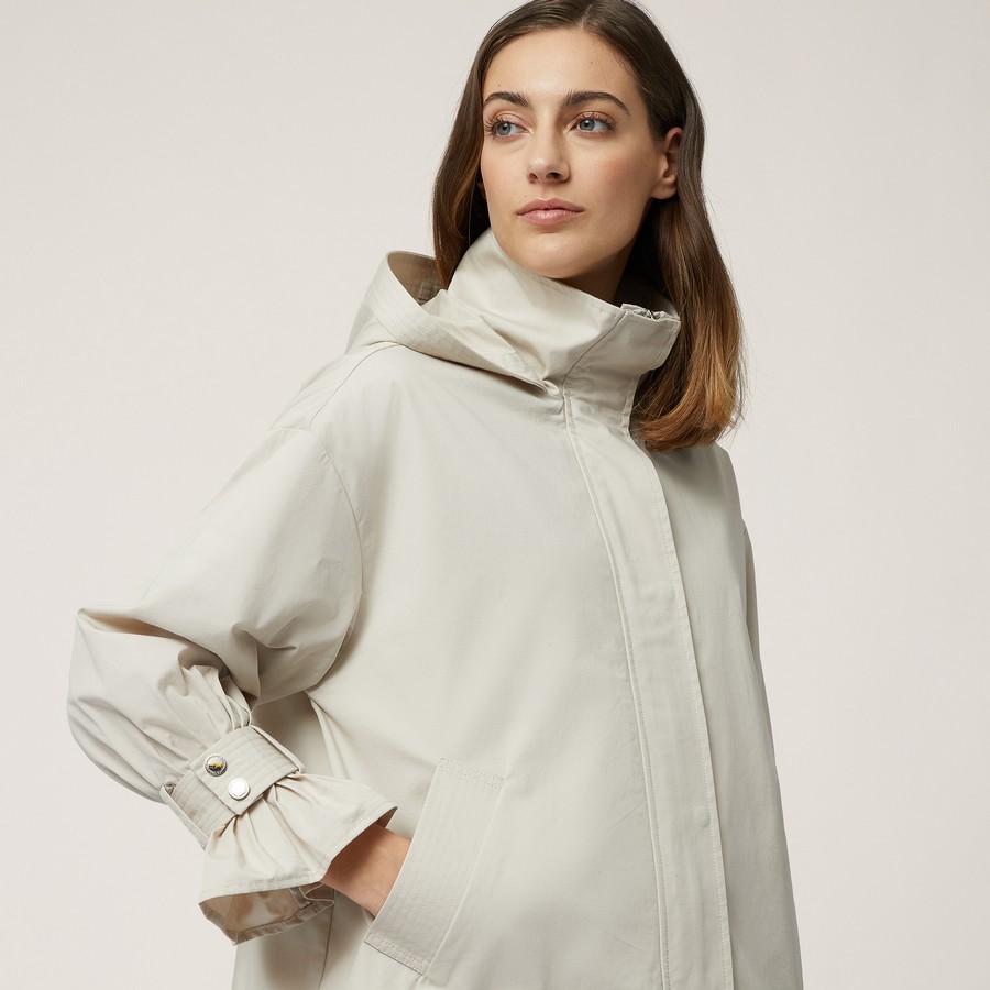 Harmont & Blaine Γυναικείο Ανοιξιάτικο Jacket με Φουσκωτά Μανίκια Comfort Fit σε Ιβουάρ φωτογραφία