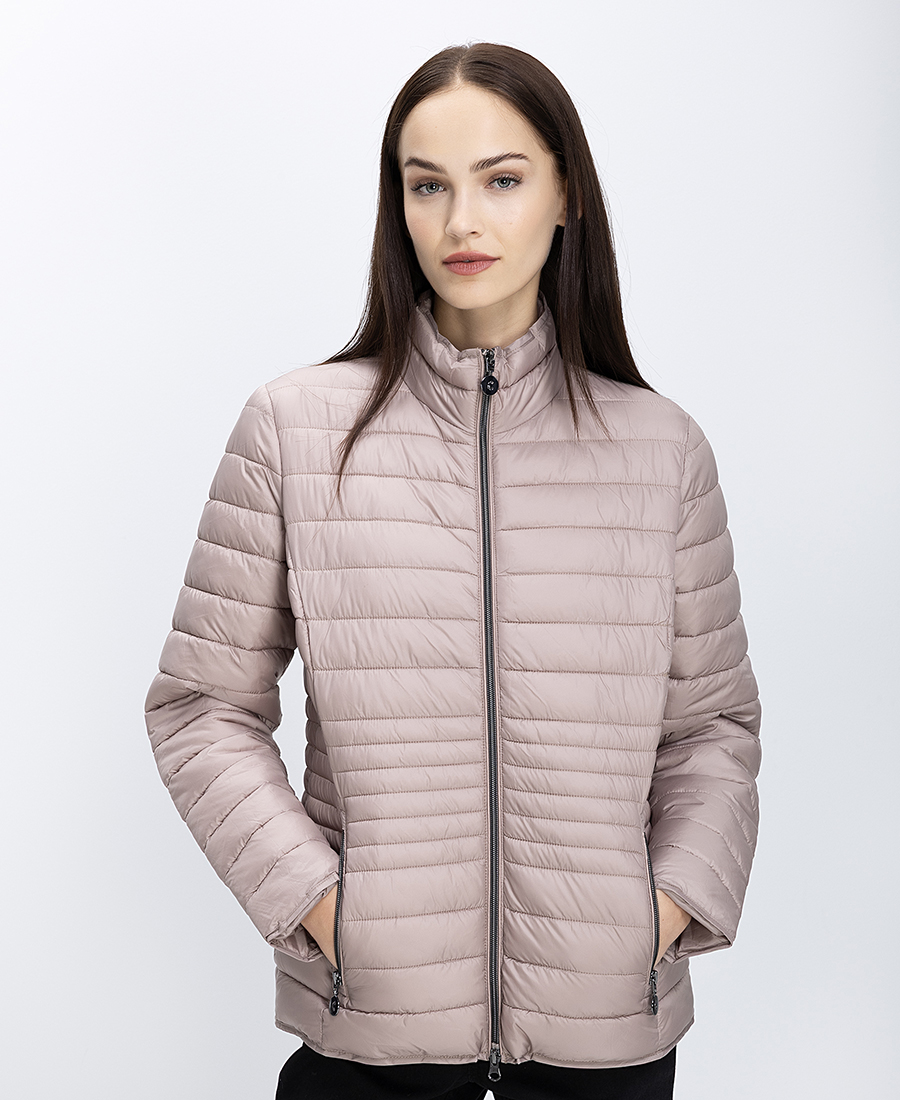 Γυναικείο Καπιτονέ Μπουφάν Με Όρθιο Γιακά