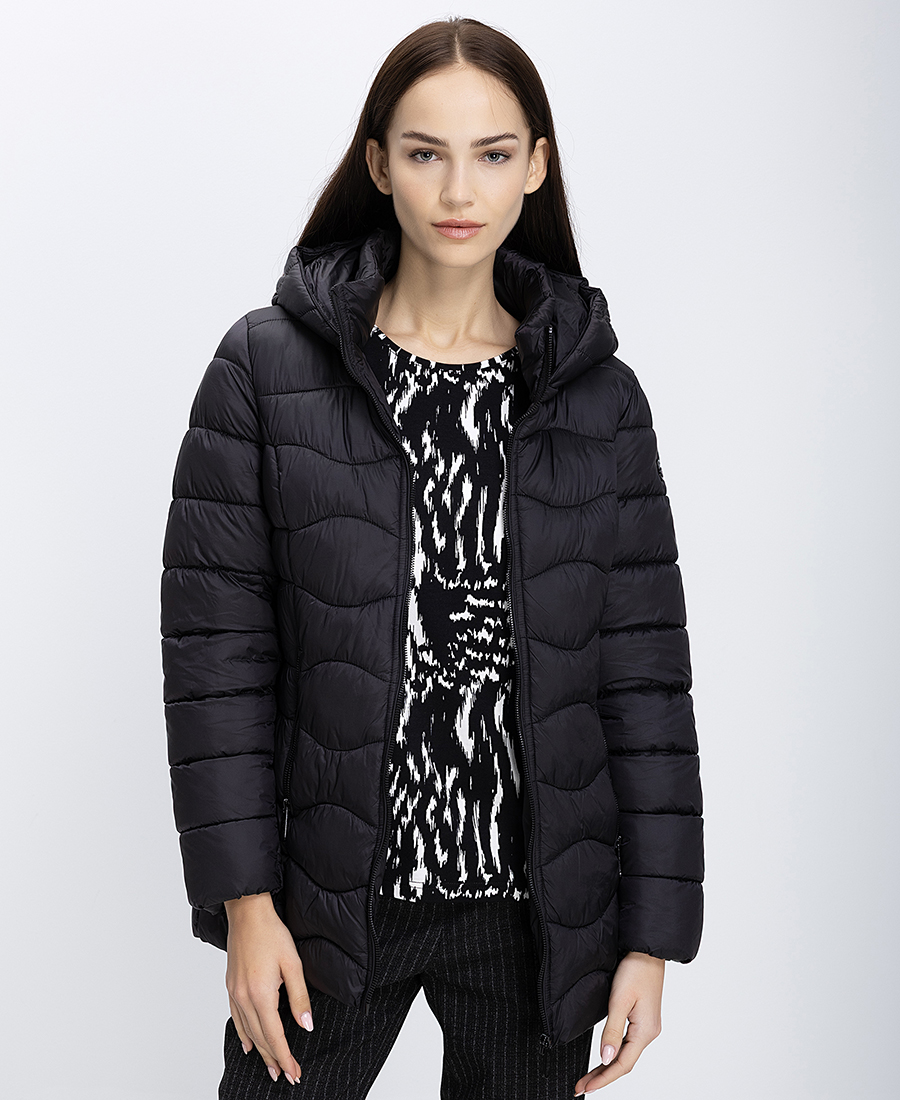 Virginia Blu Virginia Blu Γυναικείο Καπιτονέ Μπουφάν Με Κουκούλα Regular Fit