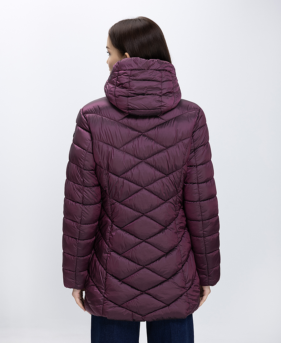 Virginia Blu Γυναικείο Καπιτονέ Μπουφάν Με Κουκούλα Regular Fit φωτογραφία