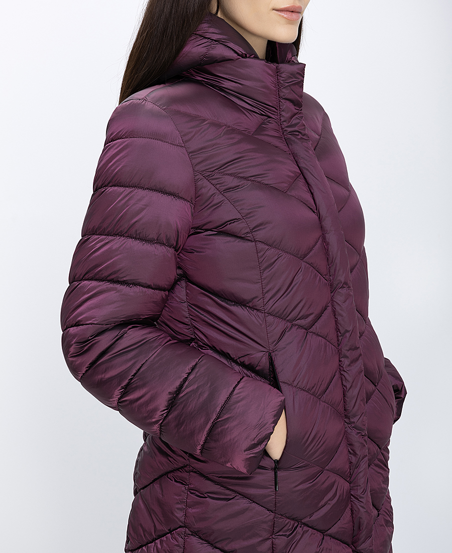 Virginia Blu Γυναικείο Καπιτονέ Μπουφάν Με Κουκούλα Regular Fit φωτογραφία