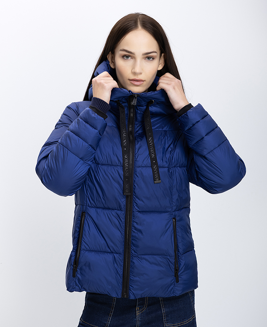 Normann Normann Γυναικείο Μπουφάν Καπιτονέ Με Κουκούλα Regular Fit - 4