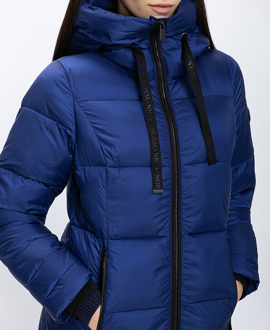 Normann Normann Γυναικείο Μπουφάν Καπιτονέ Με Κουκούλα Regular Fit - 5