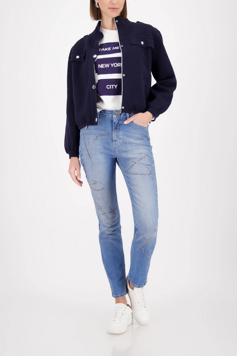 Monari Γυναικείο Cargo Jacket Με Φερμουάρ Και Μεταλλικά Κουμπιά φωτογραφία