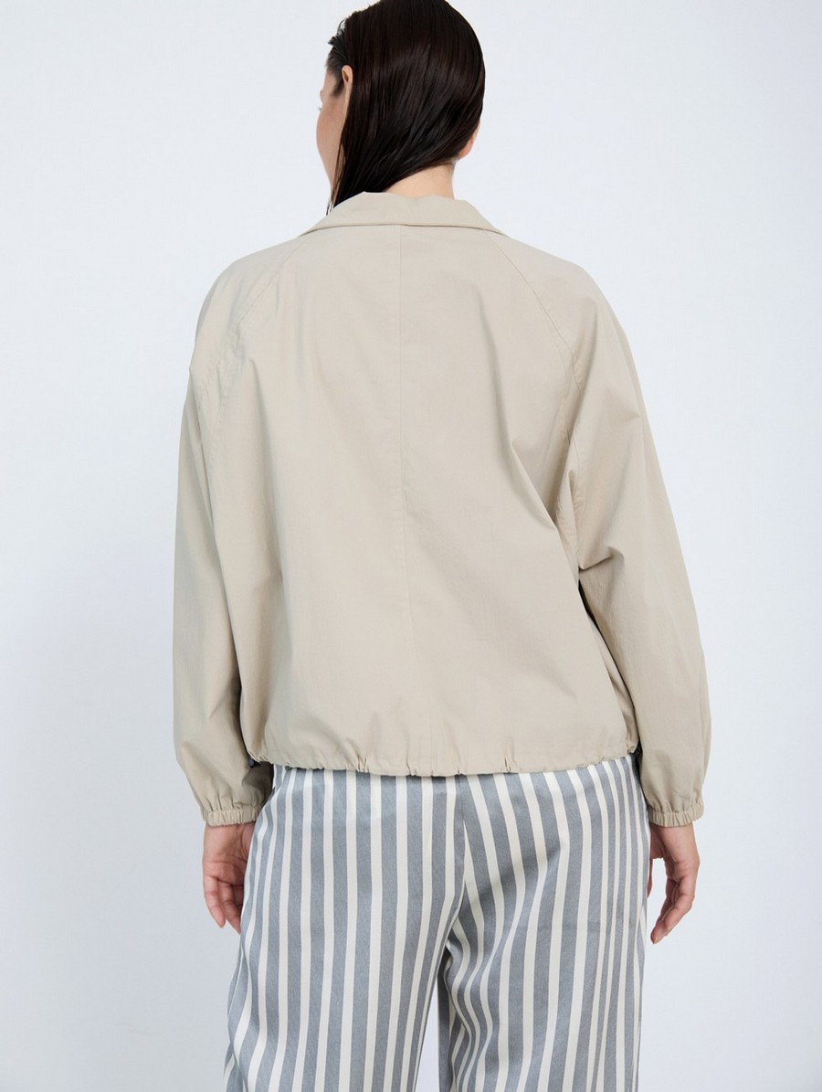 Skatie Γυναικείο Μπουφάν Cropped Relaxed Fit Με Όρθιο Γιακά Και Ελαστικό Τελείωμα φωτογραφία